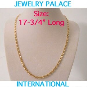 🆕14K Gold Filled Diamon-Cut Designer Necklace.